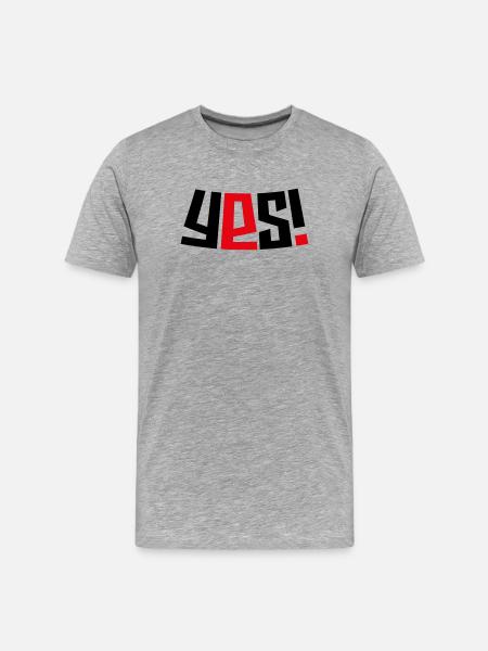 Yes! - T-shirt bio Premium Homme - gris chiné