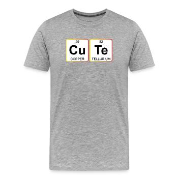 Cute Chemistry Periodic Table - Männer Premium Bio T-Shirt - Grau meliert - Vorne - Damien (186cm)
