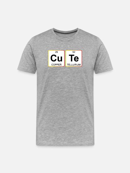 Cute Chemistry Periodic Table - Men's Premium Organic T-Shirt - heather grey