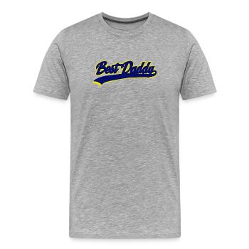Beste Daddy Retro Sport Typografie - Männer Premium Bio T-Shirt - Grau meliert - Vorne - Damien (186cm)
