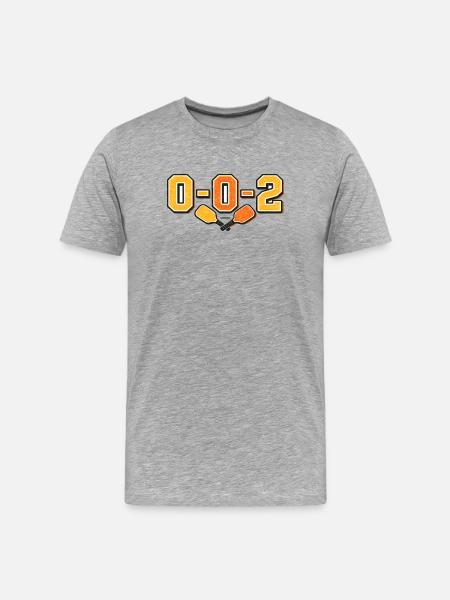 0-0-2 Rivalry Emblem - Men's Premium Organic T-Shirt - heather grey