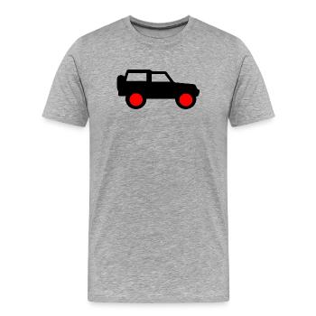 Car - Men's Premium Organic T-Shirt - heather grey - Front - Damien (186cm)