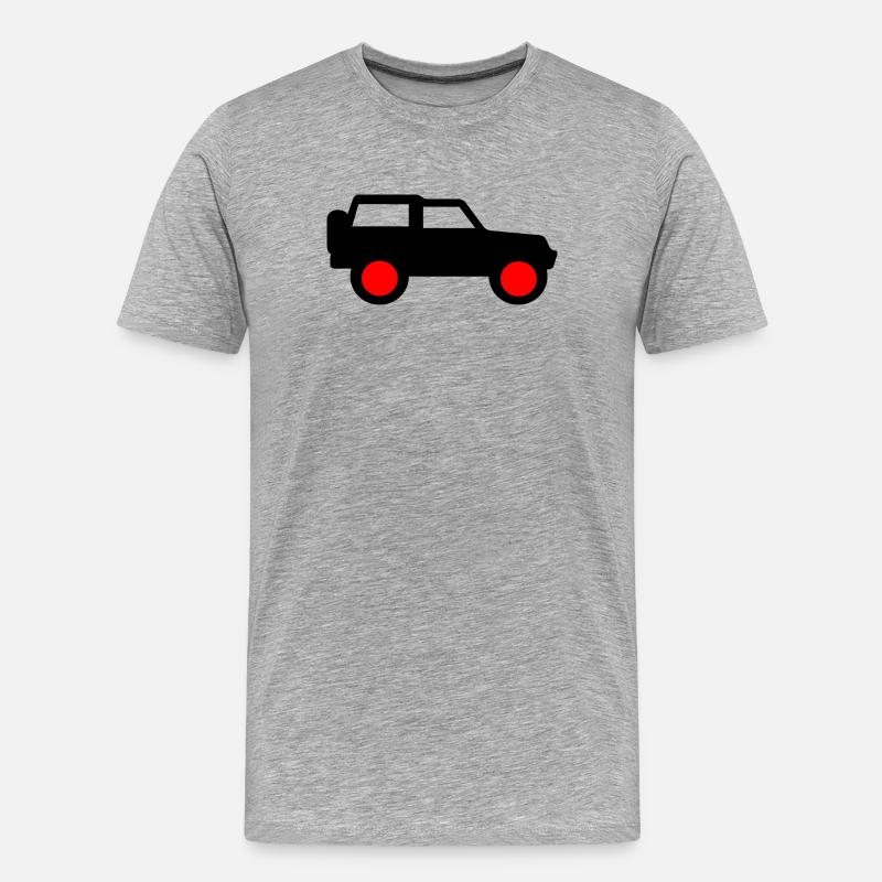 Auto - Männer Premium Bio T-Shirt - Grau meliert