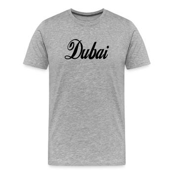 dubai - Men's Premium Organic T-Shirt - heather grey - Front - Damien (186cm)
