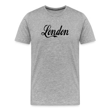 london - Männer Premium Bio T-Shirt - Grau meliert - Vorne - Damien (186cm)