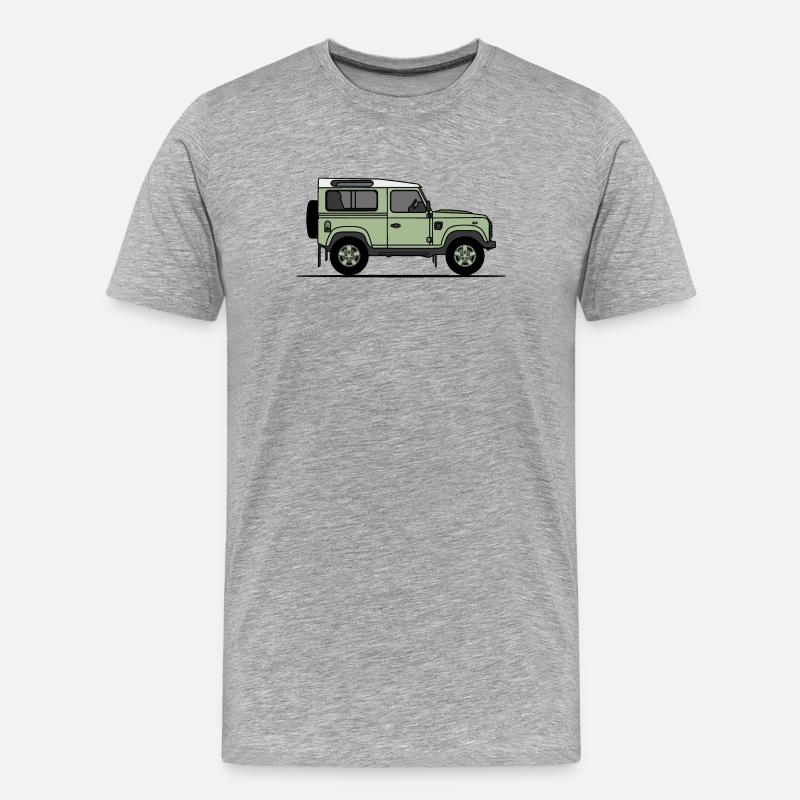 Verteidiger 90 - Männer Premium Bio T-Shirt - Grau meliert