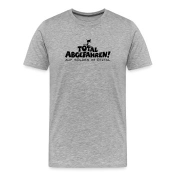 Total Abgefahren auf Sölden im Ötztal Ski - Männer Premium Bio T-Shirt - Grau meliert - Vorne - Damien (186cm)