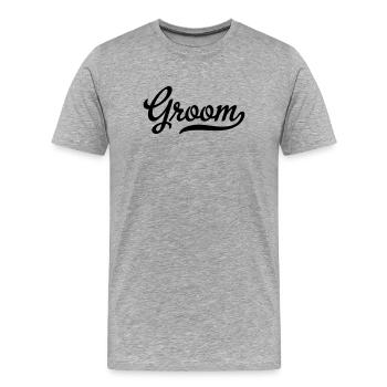 groom - Männer Premium Bio T-Shirt - Grau meliert - Vorne - Damien (186cm)