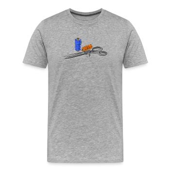 cutters - Men's Premium Organic T-Shirt - heather grey - Front - Damien (186cm)