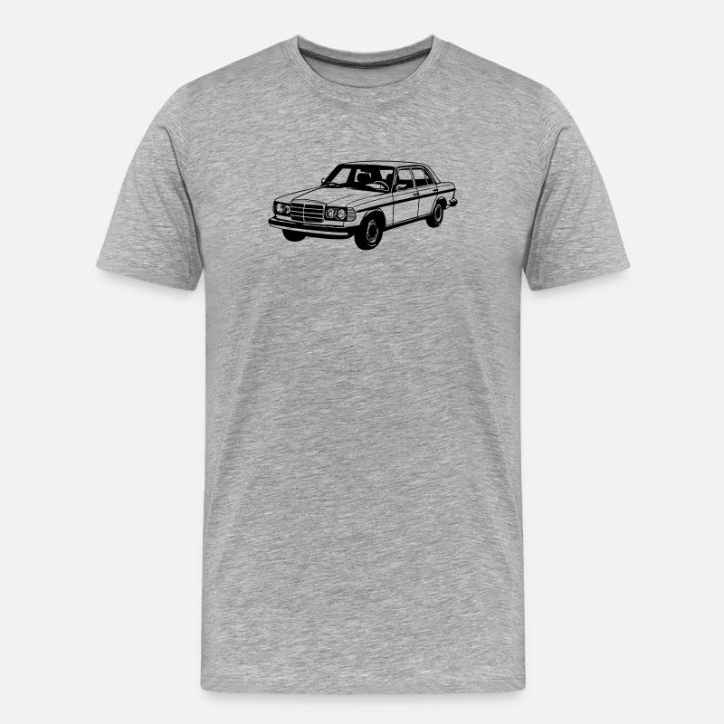 MB W123 , Youngtimer / Oldtimer ...(25) - Männer Premium Bio T-Shirt - Grau meliert