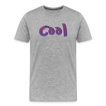 cool - Männer Premium Bio T-Shirt - Grau meliert - Vorne - Damien (186cm)