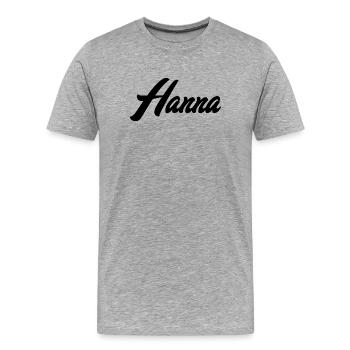 Hanna Name Abstraktes Farbenspiel auf Leinwand - Männer Premium Bio T-Shirt - Grau meliert - Vorne - Damien (186cm)