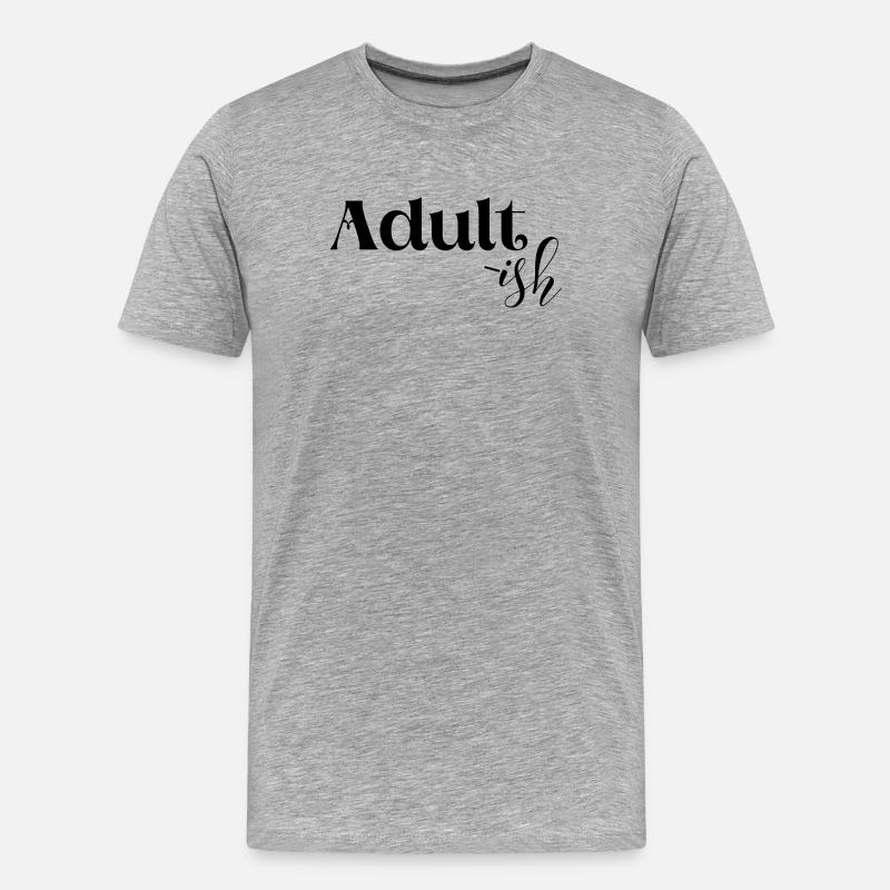 Nicht reif, lustig - Männer Premium Bio T-Shirt - Grau meliert