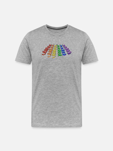 Garlands rainbow - Men's Premium Organic T-Shirt - heather grey
