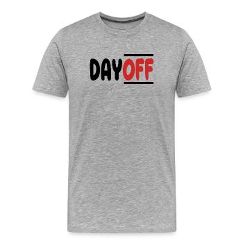 Freier Tag Auszeit von der Arbeit zum Entspannen - Männer Premium Bio T-Shirt - Grau meliert - Vorne - Damien (186cm)