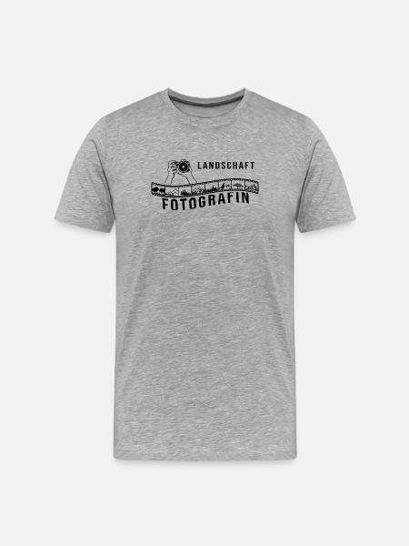 Landschaftsfotografin - Männer Premium Bio T-Shirt - Grau meliert