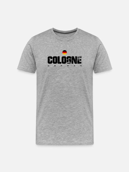 German Flag Crest Circle - Men's Premium Organic T-Shirt - heather grey