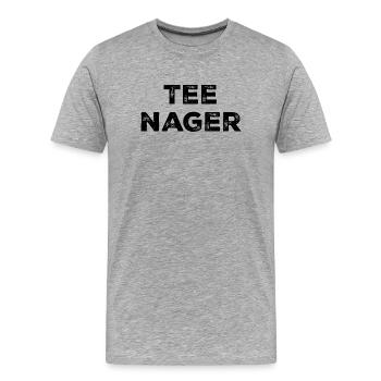 Teenager - Männer Premium Bio T-Shirt - Grau meliert - Vorne - Damien (186cm)