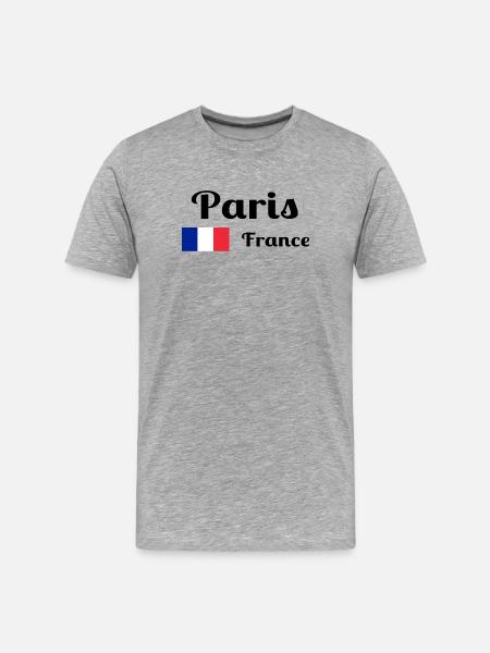 Paris France- Stylish prints - Men's Premium Organic T-Shirt - heather grey