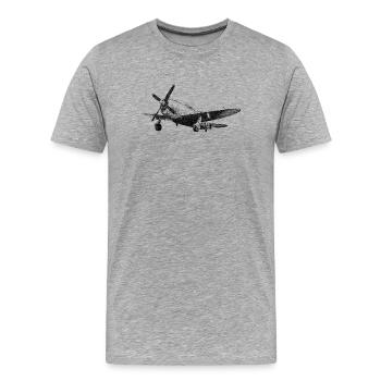 P-47 Thunderbolt - Men's Premium Organic T-Shirt - heather grey - Front - Damien (186cm)