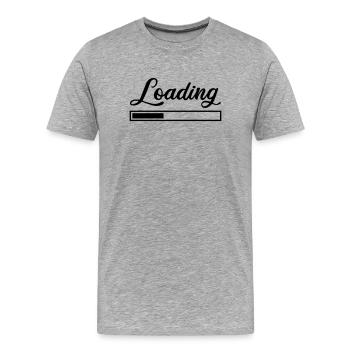 Loading - Men's Premium Organic T-Shirt - heather grey - Front - Damien (186cm)