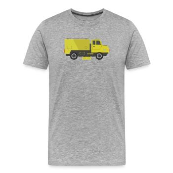 Camion balayeuse de voirie - T-shirt bio Premium Homme - gris chiné - Devant - Damien (186cm)