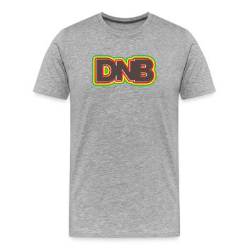 DNB Red Yellow Green Smooth Remix Junglist - Men's Premium Organic T-Shirt - heather grey - Front - Damien (186cm)
