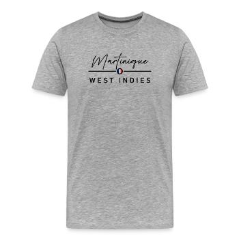 Martinique - France - West Indies - Caribbean - Men's Premium Organic T-Shirt - heather grey - Front - Damien (186cm)