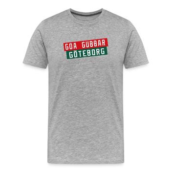 Göteborg Goa Gubbar - T-shirt bio Premium Homme - gris chiné - Devant - Damien (186cm)