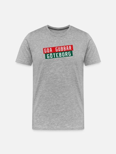 Göteborg Goa Gubbar - Männer Premium Bio T-Shirt - Grau meliert
