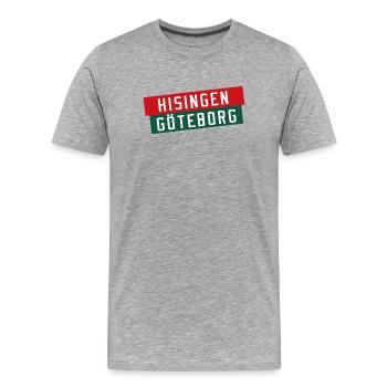 Drapeau de Hisingen Göteborg - T-shirt bio Premium Homme - gris chiné - Devant - Damien (186cm)