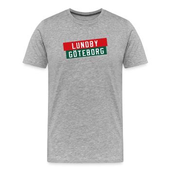 Lund vs Gothenburg Banners - Men's Premium Organic T-Shirt - heather grey - Front - Damien (186cm)