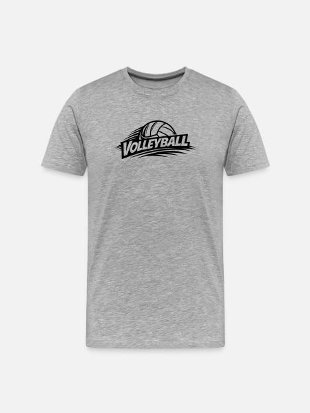 Volleyball Sport - Männer Premium Bio T-Shirt - Grau meliert