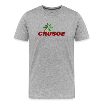 CRUSOE - T-shirt bio Premium Homme - gris chiné - Devant - Damien (186cm)