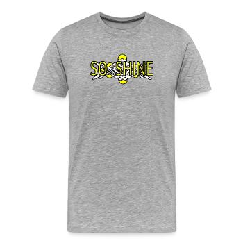So_Shine - Männer Premium Bio T-Shirt - Grau meliert - Vorne - Damien (186cm)