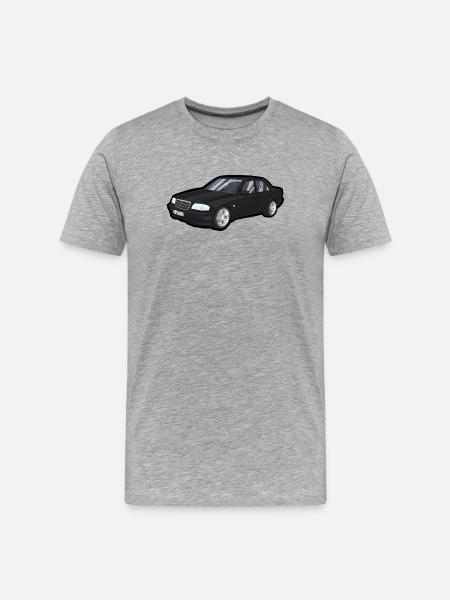 Schwarzer Luxuswagen Cartoon - Männer Premium Bio T-Shirt - Grau meliert