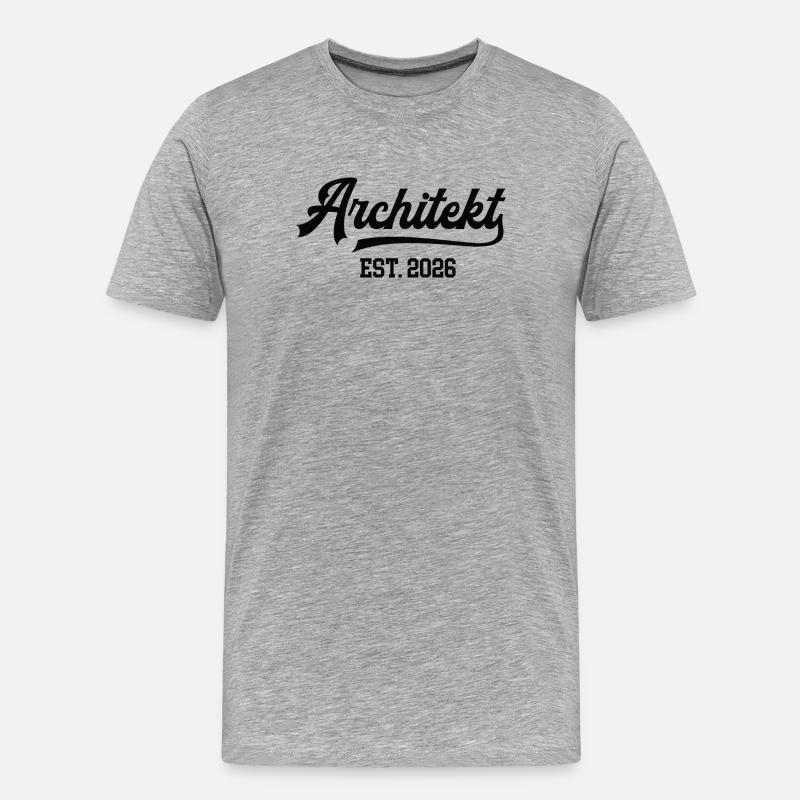 Architekt Architekturstudium Student Architektur - Männer Premium Bio T-Shirt - Grau meliert