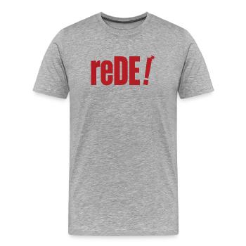 Parle ! - T-shirt bio Premium Homme - gris chiné - Devant - Damien (186cm)