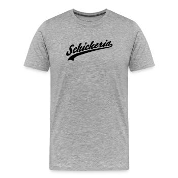 Schickeria - Männer Premium Bio T-Shirt - Grau meliert - Vorne - Damien (186cm)