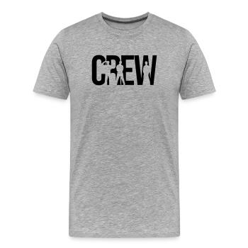 crew - Men's Premium Organic T-Shirt - heather grey - Front - Damien (186cm)