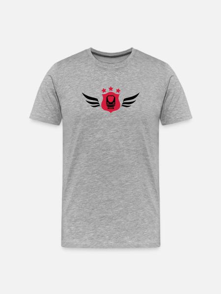 Railway Railwayman Cheminot Train Eisenbahn - Men's Premium Organic T-Shirt - heather grey