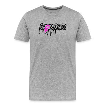 Women's Power Girls' Power Power with Female Symbol - Men's Premium Organic T-Shirt - heather grey - Front - Damien (186cm)