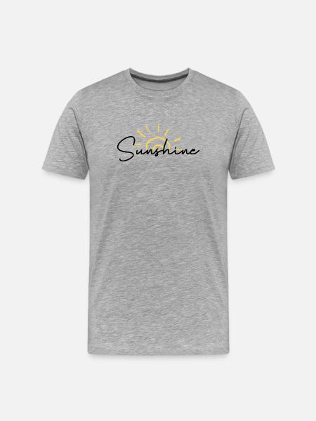 Sunrise Scribble Arc - Men's Premium Organic T-Shirt - heather grey