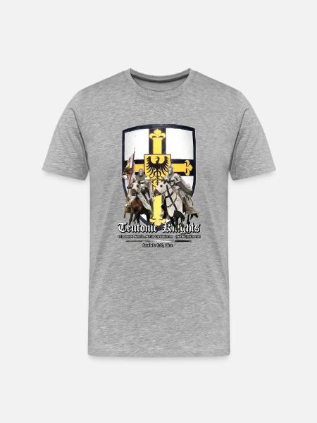 Deutscher Orden - Männer Premium Bio T-Shirt - Grau meliert