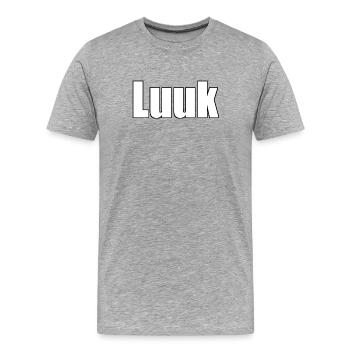 Luuk - Men's Premium Organic T-Shirt - heather grey - Front - Damien (186cm)