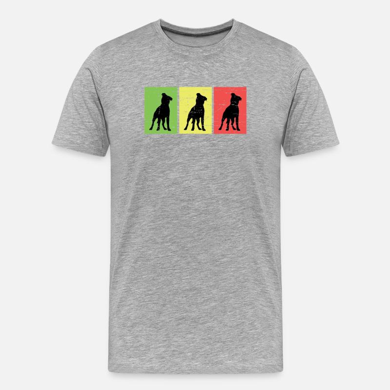 Hundehalter - Männer Premium Bio T-Shirt - Grau meliert