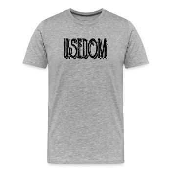 Island of Usedom Shirt - Men's Premium Organic T-Shirt - heather grey - Front - Damien (186cm)