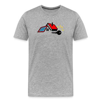 Key for the new house with solar panels - Men's Premium Organic T-Shirt - heather grey - Front - Damien (186cm)