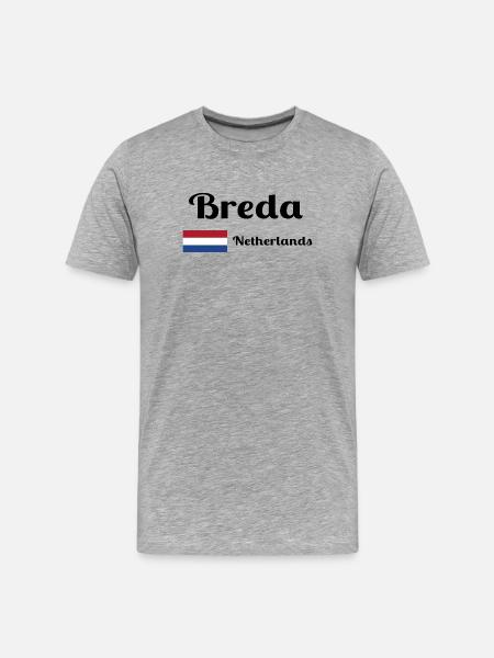 Breda Netherlands- Stylish prints - Men's Premium Organic T-Shirt - heather grey