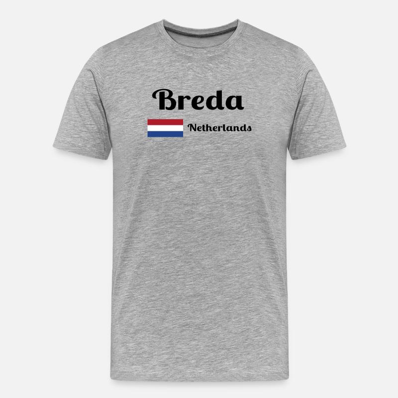 Breda Niederlande - Stilvolle Drucke - Männer Premium Bio T-Shirt - Grau meliert